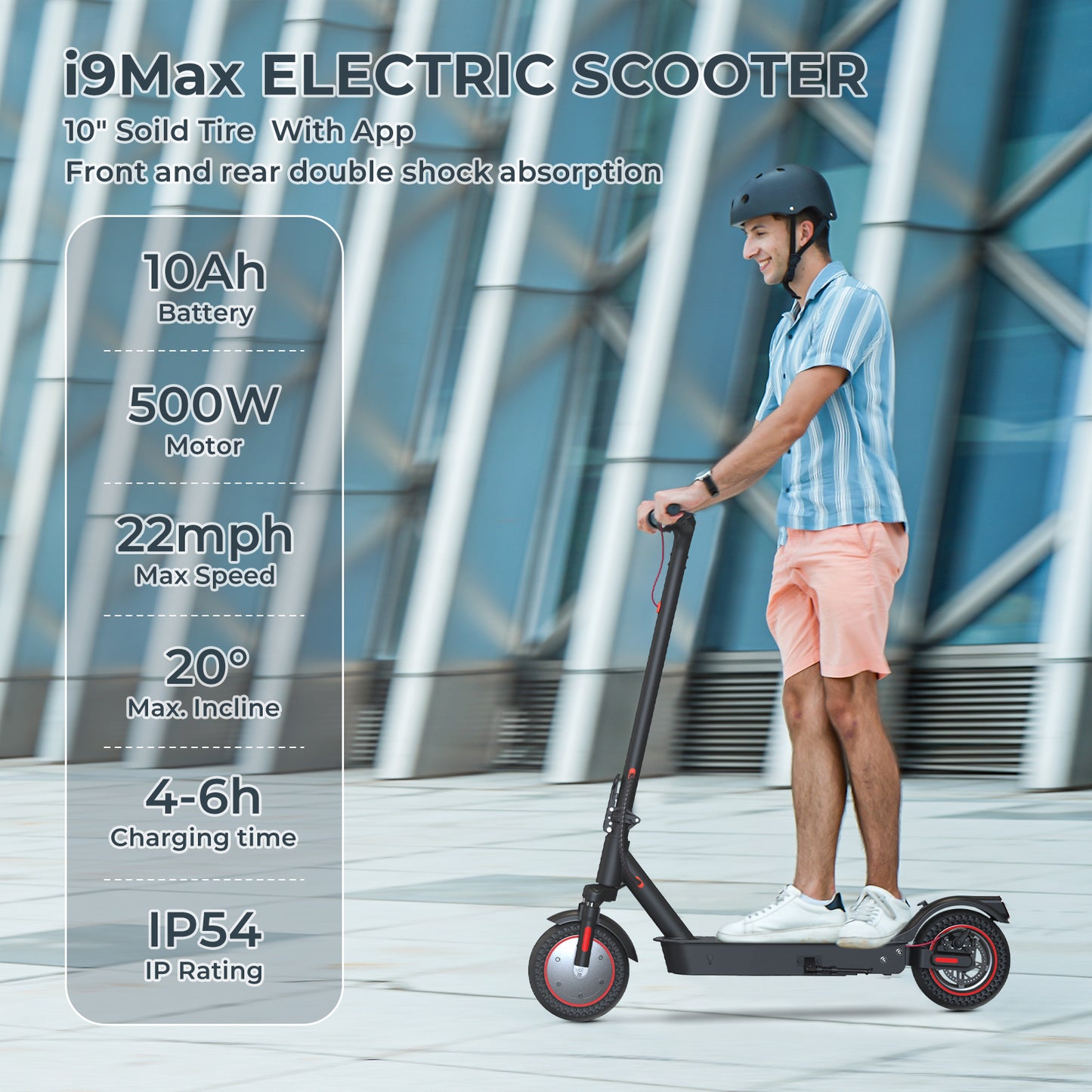 ISCOOTER i9Max - Trottinette électrique 500W 36V 10.5AH