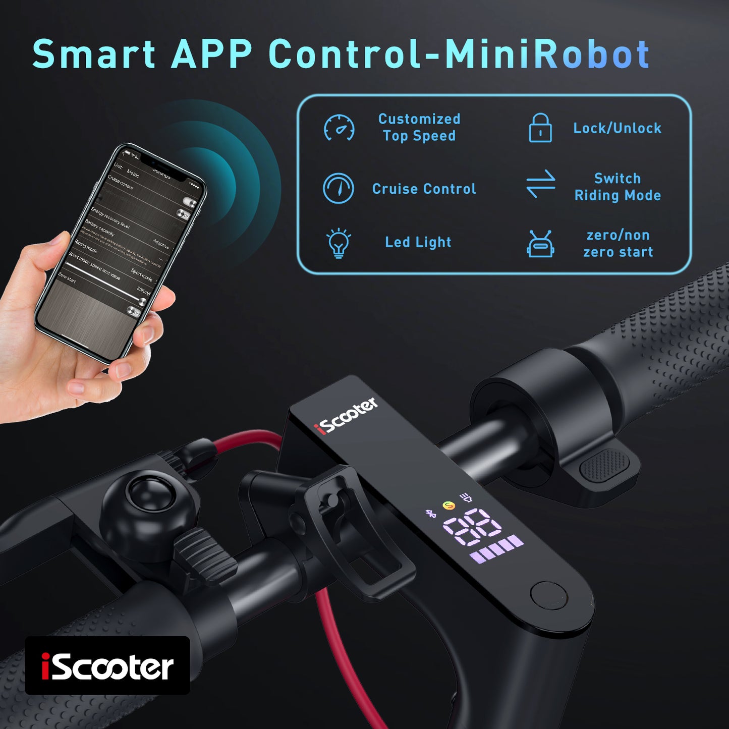 ISCOOTER i9 - Trottinette électrique 350W 36V 7.5AH