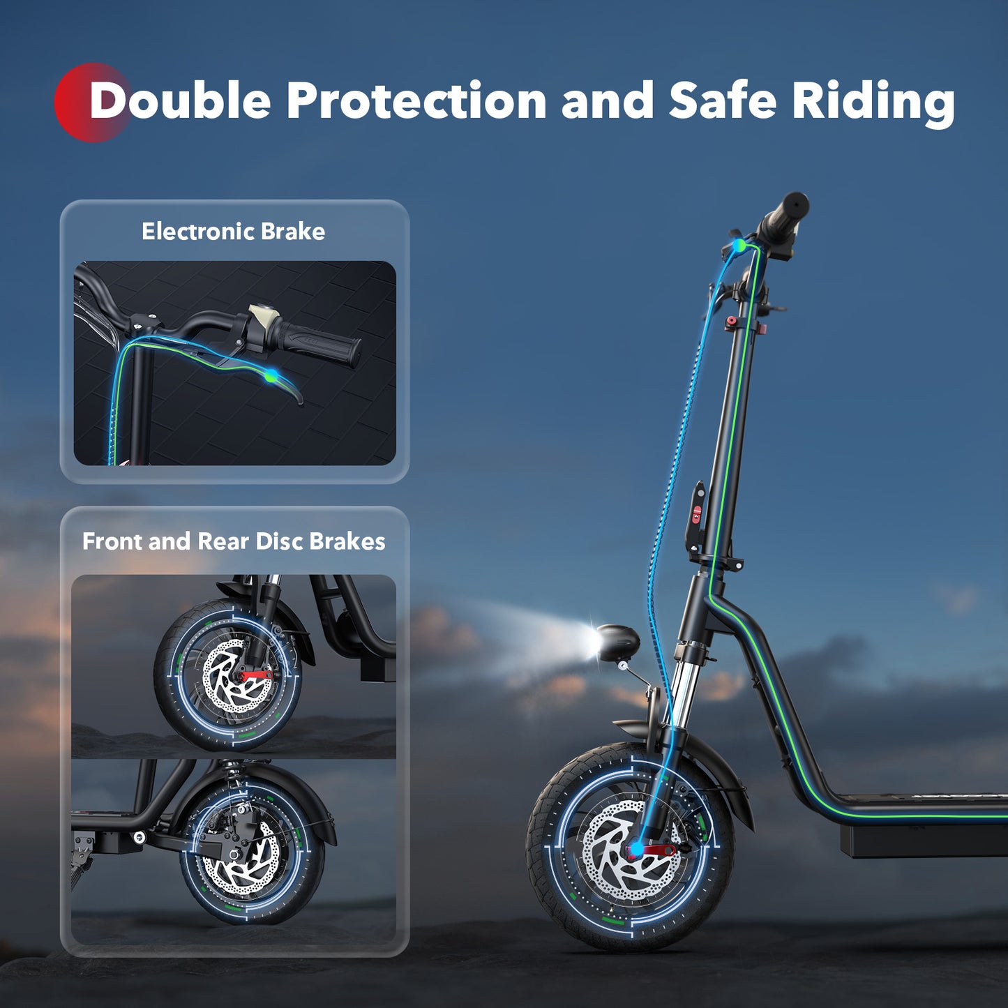 ISCOOTER i12 - Trottinette électrique 500W 36V 7.5AH