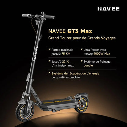 NAVEE GT3 MAX - Trottinette électrique 1000W 596.7Wh