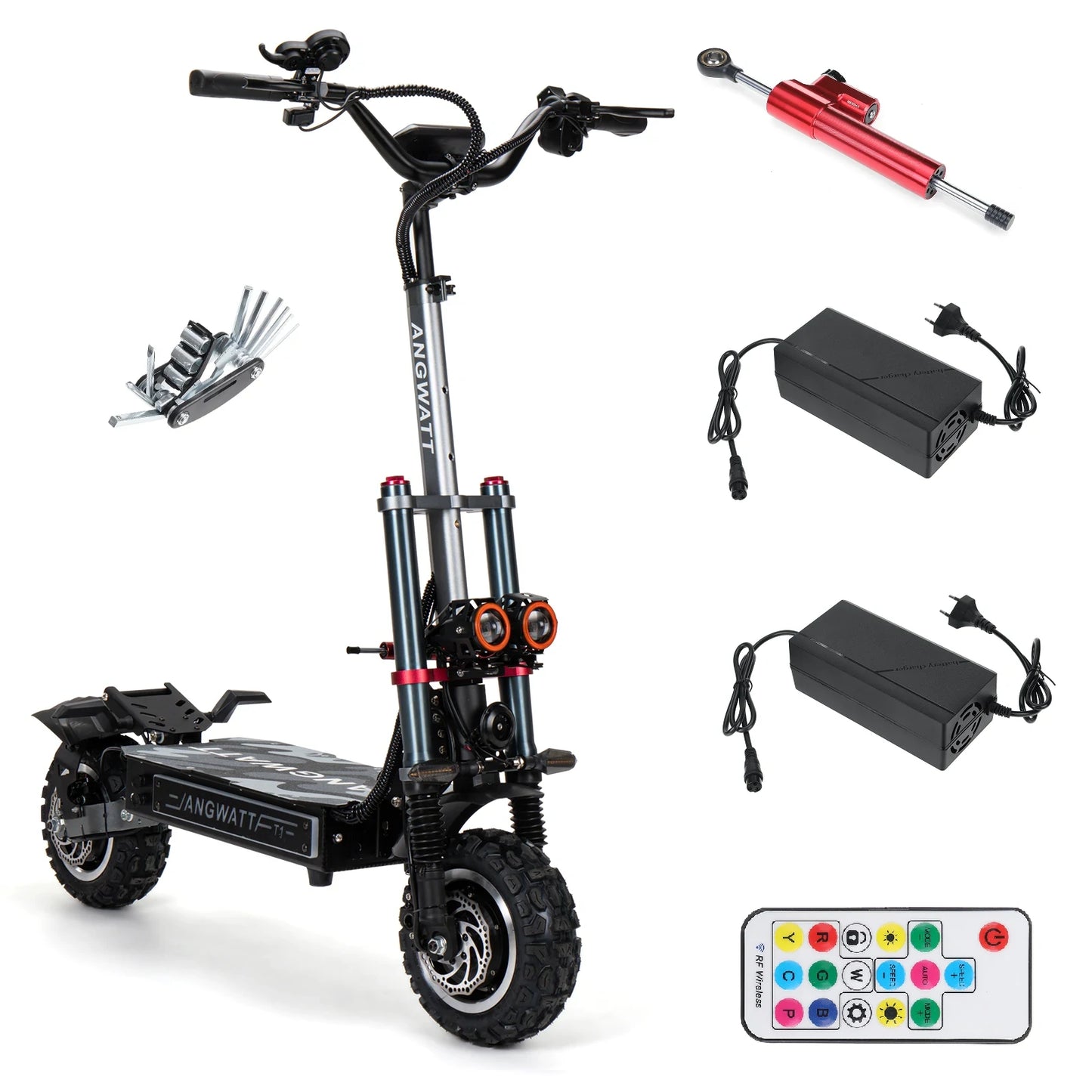 ANGWATT T1 - Trottinette électrique 2*3000W 60V 35AH