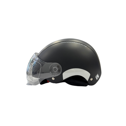 Casque Pemila vélo/trottinette avec visière et protection d'oreille