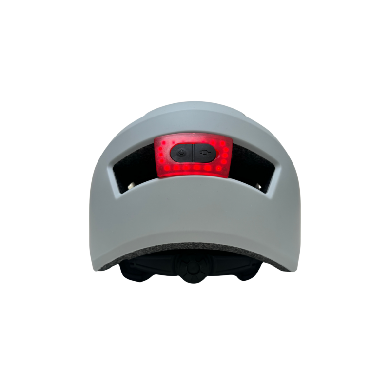 Casque vélo/skate feu arrière Gris