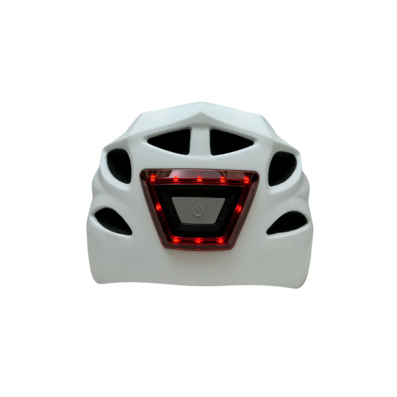Casque vélo/skate feu avant et arrière Blanc