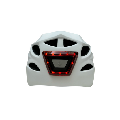 Casque vélo/skate feu avant et arrière Blanc