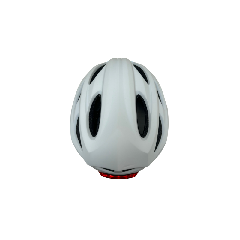 Casque vélo/skate feu avant et arrière Blanc