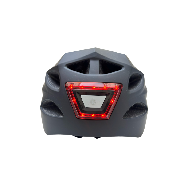 Casque vélo/skate feu avant et arrière Noir
