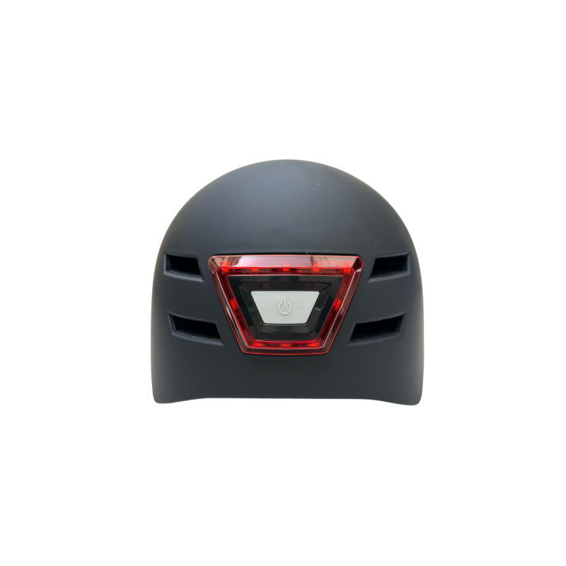 Casque vélo/skate/trottinette feu avant et arrière Noir