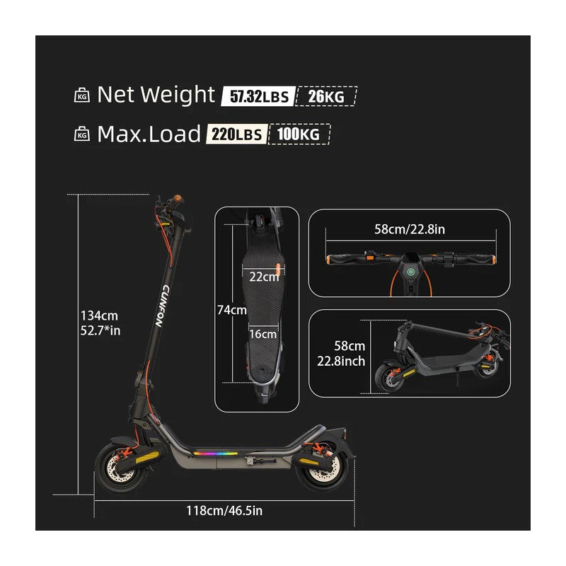 CUNFON RS500 - Trottinette électrique 500W 48V 13AH