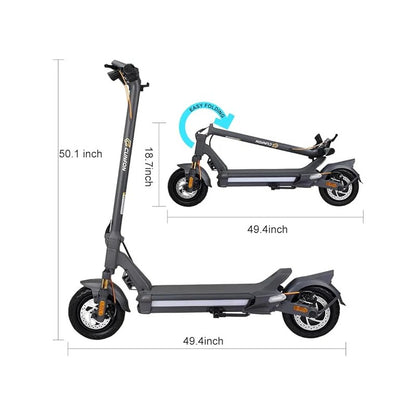 CUNFON RZ800 - Trottinette électrique 1200W 48V 15.6AH