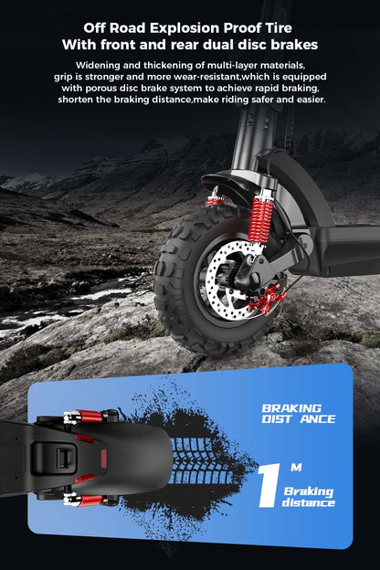 ISCOOTER iX6 - Trottinette électrique 1000W 48V 17.5AH