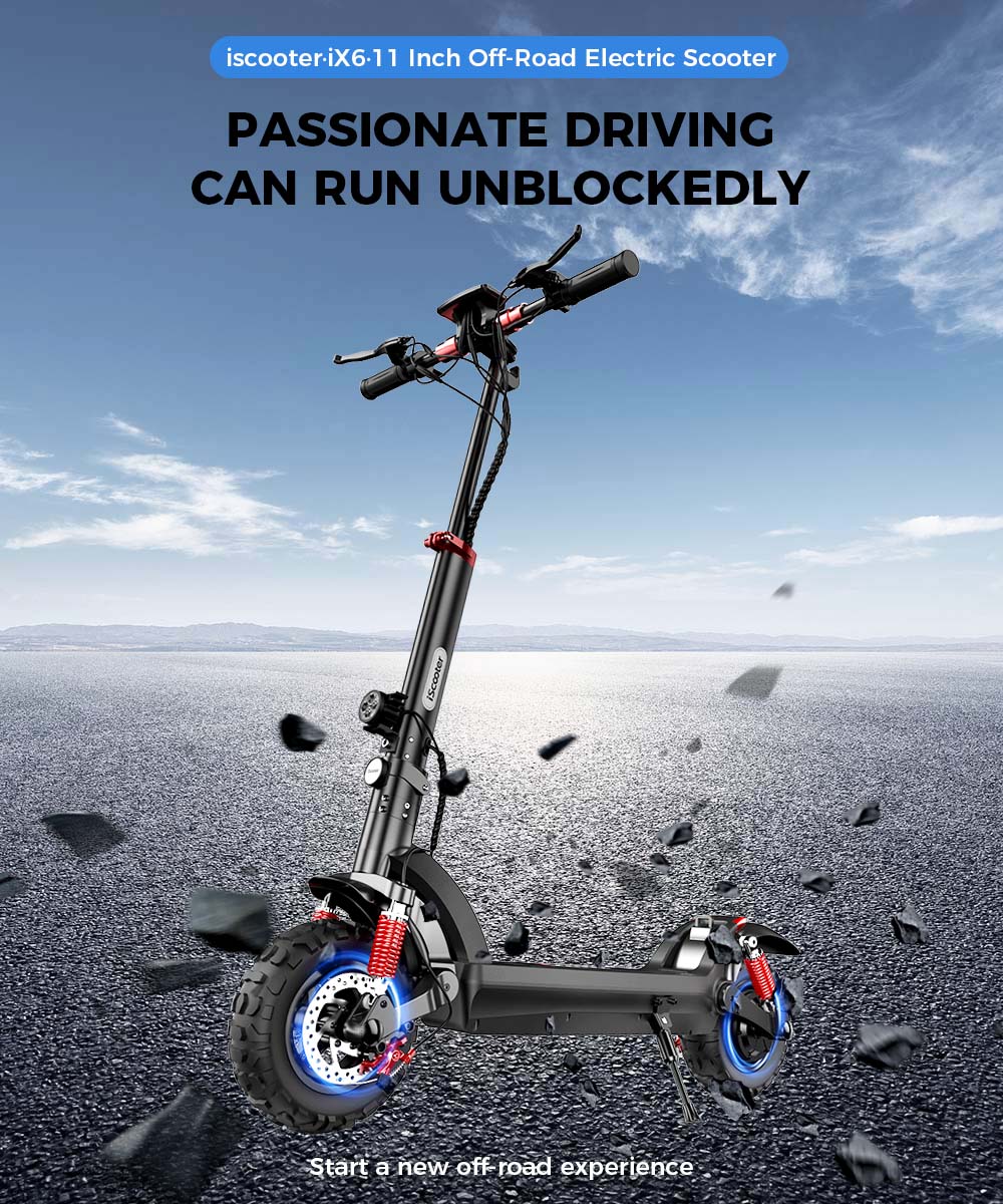 ISCOOTER iX6 - Trottinette électrique 1000W 48V 17.5AH