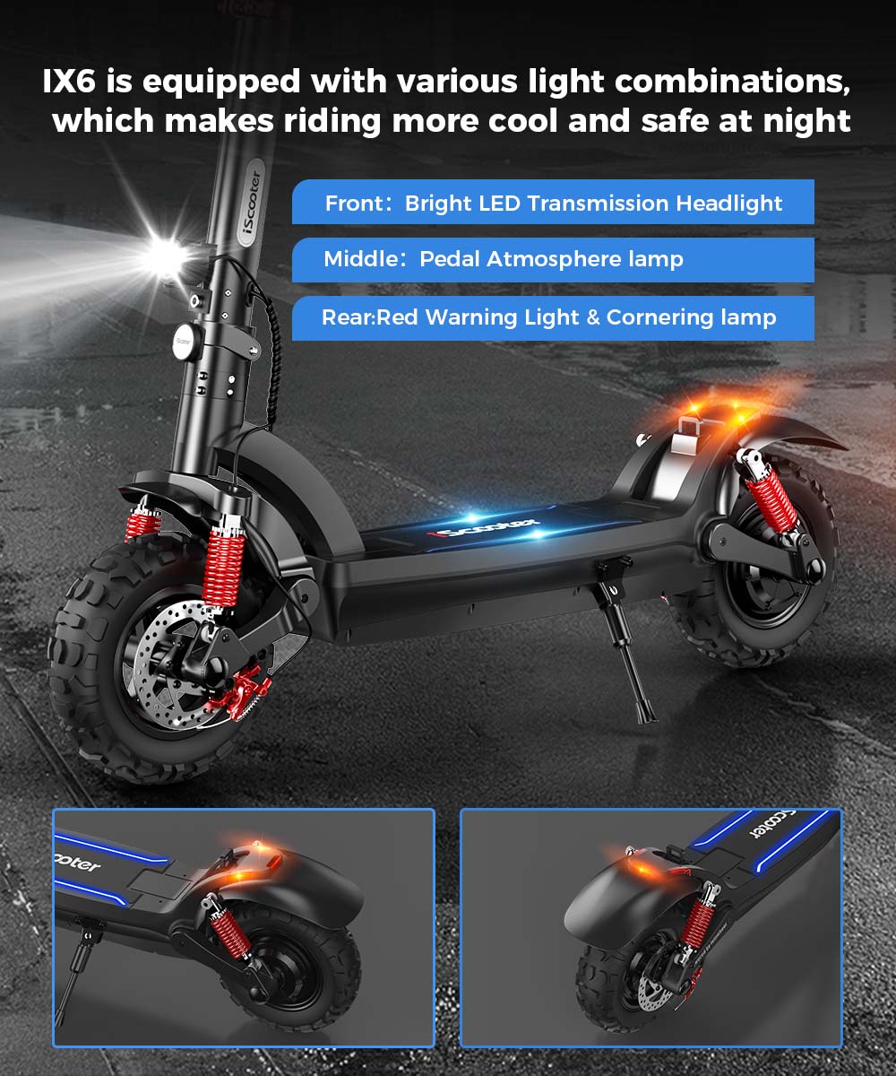 ISCOOTER iX6 - Trottinette électrique 1000W 48V 17.5AH