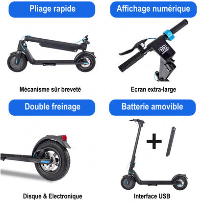 EBMG Hover-Z E12 - Trottinette électrique 350-500W 36V 10AH