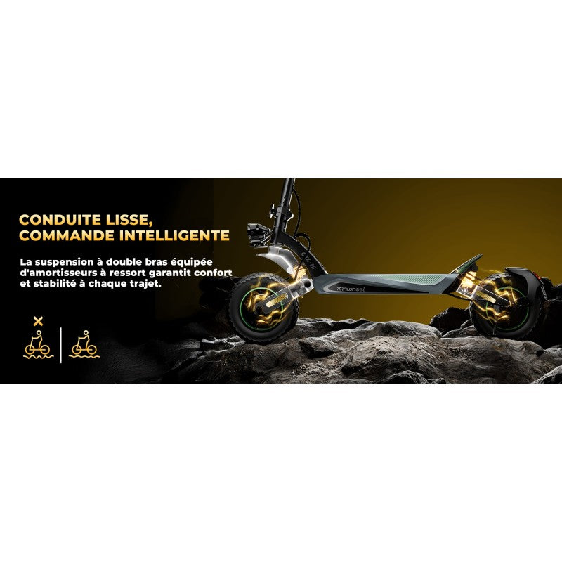 ISINWHEEL GT4 - Trottinette électrique 2*1500W 52V 20AH