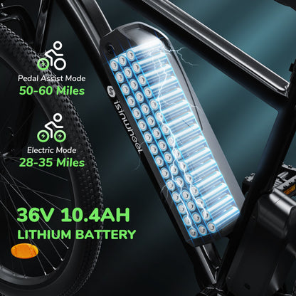 ISINWHEEL M10 - Vélo à assistance électrique 250W 36V 10.4AH